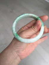 Load image into Gallery viewer, 58.5mm Certified type A 100% Natural sunny green/white Jadeite bangle AY86-3473