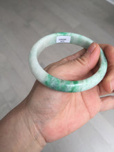 Load image into Gallery viewer, 58.5mm Certified type A 100% Natural sunny green/white Jadeite bangle AY86-3473