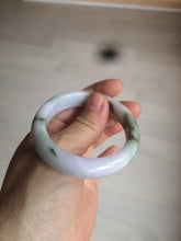 Load image into Gallery viewer, 50.5mm Certified Type A 100% Natural light purple/green oval shape Jadeite Jade bangle AY9-5293