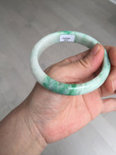 Load image into Gallery viewer, 58.5mm Certified type A 100% Natural sunny green/white Jadeite bangle AY86-3473
