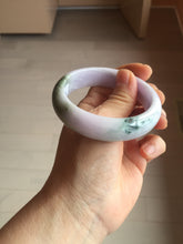 Load image into Gallery viewer, 54.5mm certified 100% natural Type A green light purple Distant Hills in Mist jadeite bangle PA185-4757