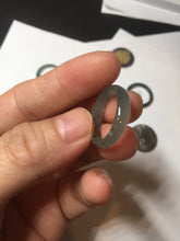 Load image into Gallery viewer, 17.1mm 6 3/4 100% natural type A icy watery green/blue icy watery Guatemala jadeite jade band ring group BP80