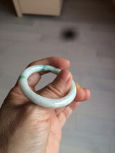 Load image into Gallery viewer, 35-38mm Type A 100% Natural sunny green/white Jadeite Jade kids bangle /scarf button group BF100