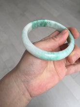 Load image into Gallery viewer, 58.5mm Certified type A 100% Natural sunny green/white Jadeite bangle AY86-3473