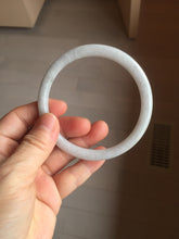 Load image into Gallery viewer, 65.2mm Certified type A 100% Natural light purple white round cut Jadeite bangle J142-(1937)