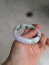 Load image into Gallery viewer, 50.5mm Certified Type A 100% Natural light purple/green oval shape Jadeite Jade bangle AY9-5293