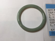 Load image into Gallery viewer, 58.8mm Certified Type A 100% Natural Oily Dark Green Gray Black(油青) round cut Jadeite Jade Bangle PE110-7137
