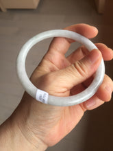 Load image into Gallery viewer, 65.2mm Certified type A 100% Natural light purple white round cut Jadeite bangle J142-(1937)