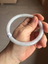 Load image into Gallery viewer, 65.2mm Certified type A 100% Natural light purple white round cut Jadeite bangle J142-(1937)