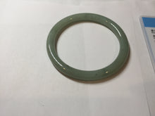 Load image into Gallery viewer, 58.8mm Certified Type A 100% Natural Oily Dark Green Gray Black(油青) round cut Jadeite Jade Bangle PE110-7137