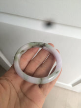 Load image into Gallery viewer, 50.5mm Certified Type A 100% Natural light purple/green oval shape Jadeite Jade bangle AY9-5293
