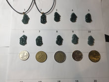 Load image into Gallery viewer, 100% Natural Type A Blue Green Gray Black 3D Pixiu (貔貅) Feng Shui Wealth Attractor Guatemala Jadeite Pendant Group Necklace PH222