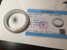 Load image into Gallery viewer, 54.6mm certified 100% natural type A white/purple/brown/gray jadeite jade bangle AX20-7723