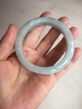 Load image into Gallery viewer, 55.2mm Certified Type A 100% Natural light green Jadeite Jade bangle E91-9415