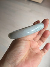 Load image into Gallery viewer, 55.2mm Certified Type A 100% Natural light green Jadeite Jade bangle E91-9415