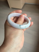 Load image into Gallery viewer, 54.8mm certified 100% natural Type A dark green/purple/white with green floating flowers jadeite jade bangle PB232-2827