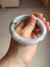 Load image into Gallery viewer, 57.7mm certified 100% natural Type A light green yellow purple(FU LOU SHOU) chubby jadeite jade bangle PA191-4761