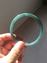 Load image into Gallery viewer, 56.7mm Certified Type A 100% Natura dark blue/green/gray/black Guatemala slim round cut Jadeite bangle AZ170-2448