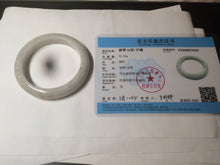 Load image into Gallery viewer, 55.5mm Certified type A 100% Natural light green/purple Jadeite bangle AZ89-1624