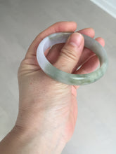 Load image into Gallery viewer, 50.5mm 100% natural Type A light green/purple oval jadeite jade bangle Y166-3705