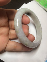 Load image into Gallery viewer, 55.5mm Certified type A 100% Natural light green/purple Jadeite bangle AZ89-1624