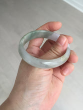 Load image into Gallery viewer, 50.5mm 100% natural Type A light green/purple oval jadeite jade bangle Y166-3705