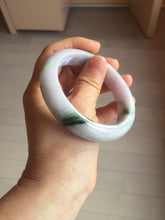 Load image into Gallery viewer, 57.7mm certified 100% natural Type A light green yellow purple(FU LOU SHOU) chubby jadeite jade bangle PA191-4761