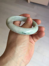 Load image into Gallery viewer, 54.6mm 100% natural sunny green/white/purple jadeite jade bangle BN43