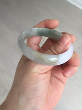Load image into Gallery viewer, 50.5mm 100% natural Type A light green/purple oval jadeite jade bangle Y166-3705
