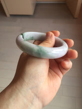 Load image into Gallery viewer, 57.7mm certified 100% natural Type A light green yellow purple(FU LOU SHOU) chubby jadeite jade bangle PA191-4761