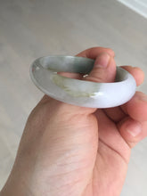 Load image into Gallery viewer, 50.5mm 100% natural Type A light green/purple oval jadeite jade bangle Y166-3705