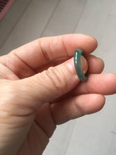 Load image into Gallery viewer, 15.5mm size 4 3/4 100% natural type A icy watery green/blue icy watery Guatemala jadeite jade band ring group PA220