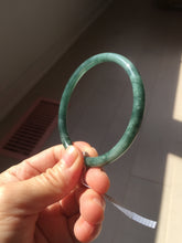 Load image into Gallery viewer, 58.4mm Certified Type A 100% Natural dark green/blue/gray/black Guatemala Jadeite bangle AZ169-3456