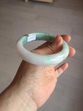 Load image into Gallery viewer, 56.7mm certified 100% natural type A sunny green/white jadeite jade bangle BK71-5217