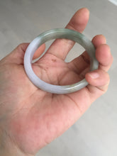 Load image into Gallery viewer, 50.5mm 100% natural Type A light green/purple oval jadeite jade bangle Y166-3705