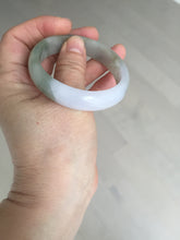 Load image into Gallery viewer, 50.5mm 100% natural Type A light green/purple oval jadeite jade bangle Y166-3705