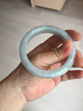 Load image into Gallery viewer, 55.2mm Certified Type A 100% Natural light green Jadeite Jade bangle E91-9415