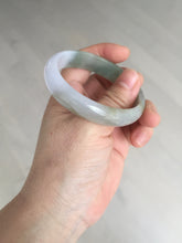 Load image into Gallery viewer, 50.5mm 100% natural Type A light green/purple oval jadeite jade bangle Y166-3705