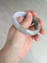Load image into Gallery viewer, 50.5mm 100% natural Type A light green/purple oval jadeite jade bangle Y166-3705