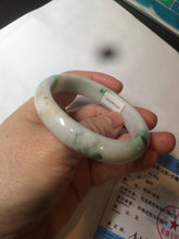 Load image into Gallery viewer, 50.5mm Certified Type A 100% Natural sunny green/purple/yellow(FU LU Shou) oval Jadeite Jade bangle AK53-1221