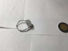 Load image into Gallery viewer, 100% natural type A icy watery white four-prong jadeite jade ring PA162