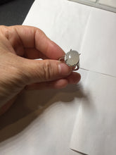 Load image into Gallery viewer, 100% natural type A icy watery white four-prong jadeite jade ring PA162