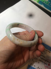 Load image into Gallery viewer, 50.5mm Certified Type A 100% Natural sunny green/purple/yellow(FU LU Shou) oval Jadeite Jade bangle AK53-1221