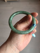 Load image into Gallery viewer, 59.8mm Certified Type A 100% Natural light green/blue/gray Guatemala slim round cut Jadeite bangle PJ16-9684