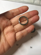 Load image into Gallery viewer, 15.5mm size 4 3/4 100% natural type A icy watery green/blue icy watery Guatemala jadeite jade band ring group PA220