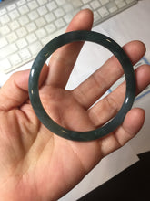 Load image into Gallery viewer, 59.8mm Certified Type A 100% Natural light green/blue/gray Guatemala slim round cut Jadeite bangle PJ16-9684