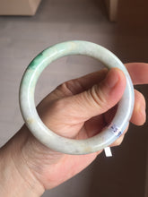 Load image into Gallery viewer, AllaboutjadeCanada.com only 56mm certified Type A 100% Natural sunny green/white/purple/brown(FU LU Shou) round cut Jadeite Jade bangle AF78-8925 Add on item
