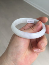 Load image into Gallery viewer, 50.5mm Certified Type A 100% Natural light purple/white oval shape Jadeite Jade bangle BK128-0257
