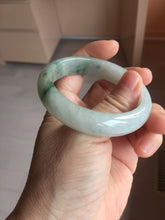 Load image into Gallery viewer, 52.3mm Certified Type A 100% Natural light green white Jadeite bangle PB290-3360