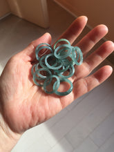 Load image into Gallery viewer, 16.3mm size 5 3/4 100% natural type A icy watery green/blue Guatemala jadeite jade band ring group PA221